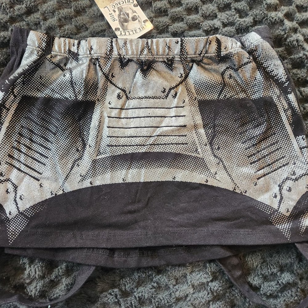 RARE Lipservice 1985 sexy cyborg mini skirt size L halloween